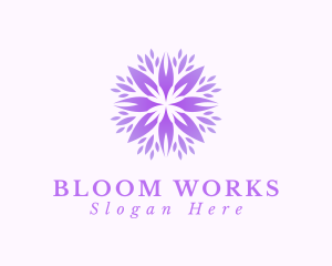 Purple Flower Spa logo design