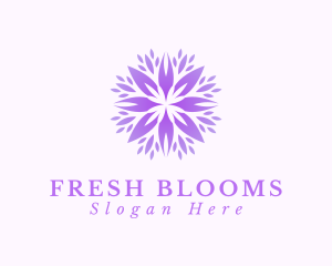 Purple Flower Spa logo design