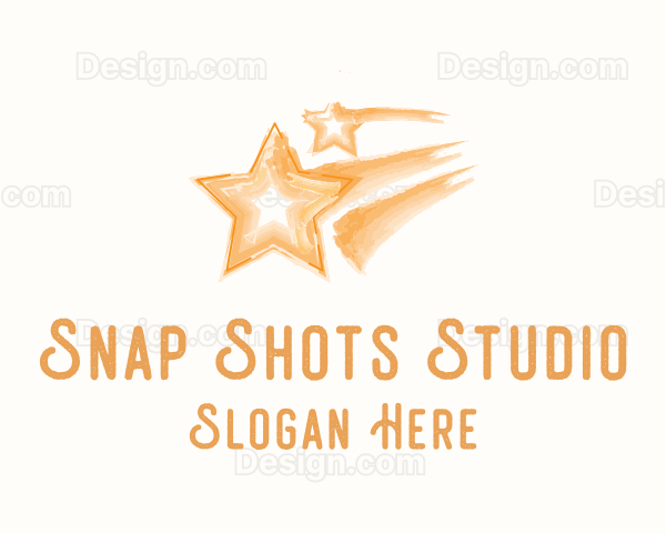 Shooting Star Watercolor Logo