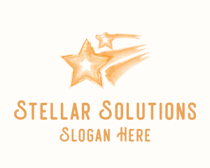 Shooting Star Watercolor logo