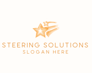 Shooting Star Watercolor logo design