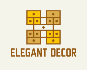 Wooden Furniture Drawer logo design