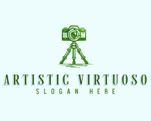 Camera Photography Tripod logo design