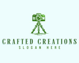 Camera Photography Tripod logo design