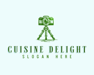 Camera Photography Tripod logo design