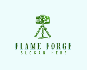 Camera Photography Tripod logo design