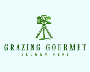 Camera Photography Tripod logo design