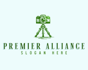 Camera Photography Tripod logo design