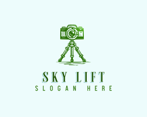 Camera Photography Tripod logo design