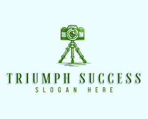 Camera Photography Tripod logo design