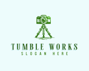 Camera Photography Tripod logo design