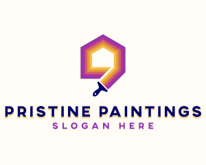 Paintbrush Handyman Paint logo design