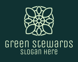 Green Leaf Nature Centerpiece logo design