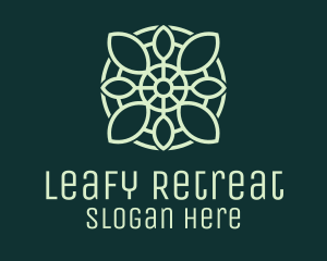 Green Leaf Nature Centerpiece logo design