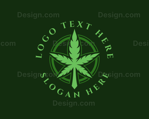 Organic Marijuana Leaf Logo