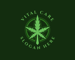 Organic Marijuana Leaf logo
