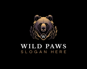 Wild Bear Animal logo design