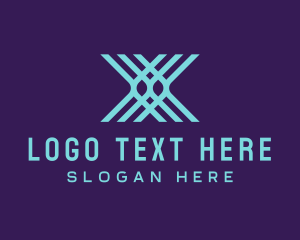 Modern Tech Letter X logo