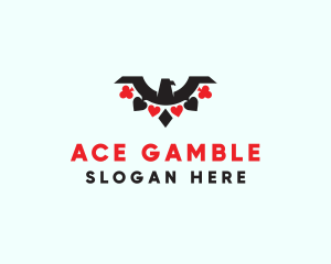 Poker Eagle Wings logo design