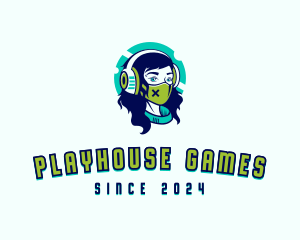 Game Cyberpunk Woman logo design