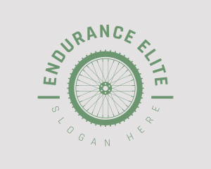 Cyclist Wheel Emblem logo
