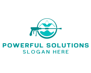 Home Roof Power Washer logo design