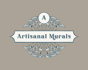 Vintage Leaf Wreath logo design