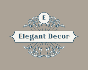 Vintage Leaf Wreath logo design