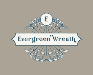 Vintage Leaf Wreath logo design