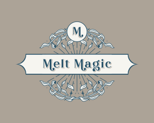 Vintage Leaf Wreath logo design