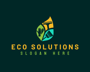 Eco Leaf Housekeeping logo design