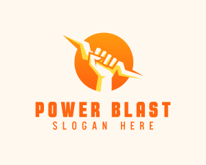 Fist Power Thunder logo design