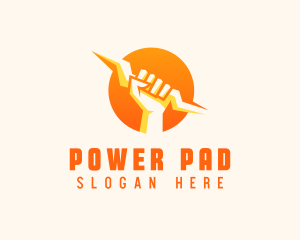 Fist Power Thunder logo design