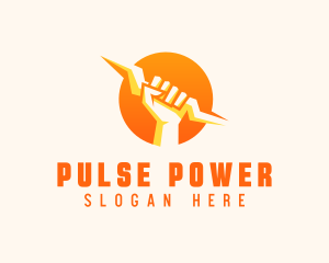 Fist Power Thunder logo design