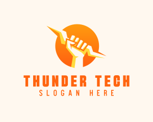 Fist Power Thunder logo design