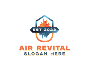 Fire Ice Air Conditioning logo design