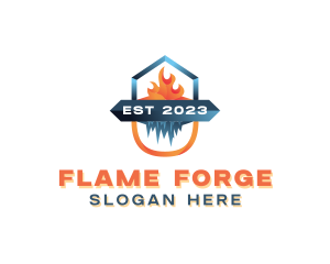 Fire Ice Air Conditioning logo design