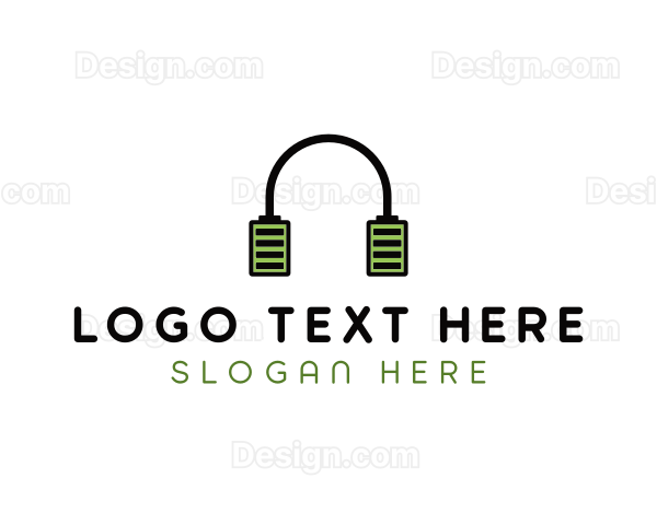 Audio Headphones Battery Logo