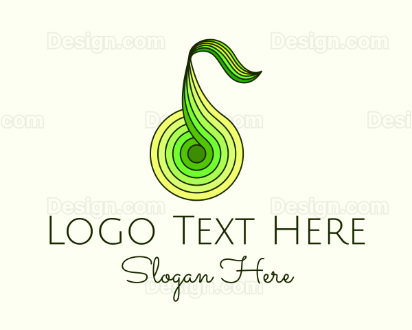 Geometric Pear Fruit Logo