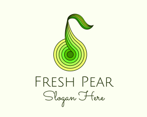 Geometric Pear Fruit  logo