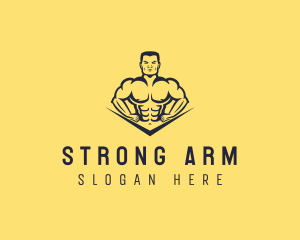 Strong Muscle Gym logo design