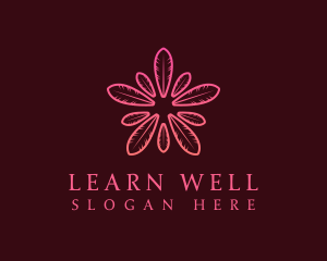 Pink Feather Wellness logo design