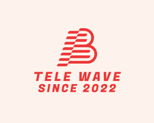 Modern Wave Letter B  logo design