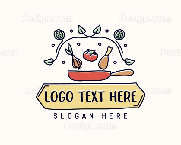 Pan Restaurant Cooking Logo