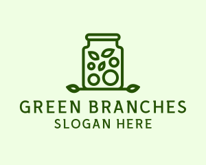 Healthy Greens Jar logo design