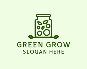 Healthy Greens Jar logo design