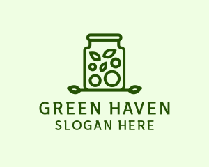 Healthy Greens Jar logo design