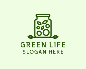 Healthy Greens Jar logo design