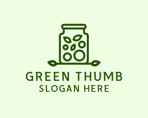 Healthy Greens Jar logo design