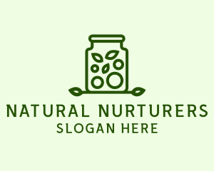 Healthy Greens Jar logo design